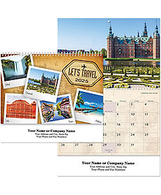 Calendars: Lets Travel Spiral Wall Calendar